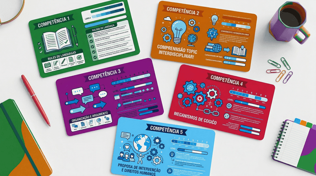 As 5 Competências do ENEM: guia completo para tirar nota máxima